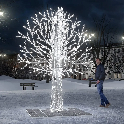 Дерево Пышное  светодиодное новогоднее золотое